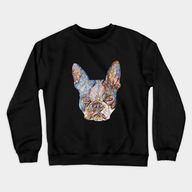 Boston Terrier Face Crewneck Sweatshirt by DoggyStyles